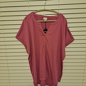 Plus Size Short Sleeve Blouse